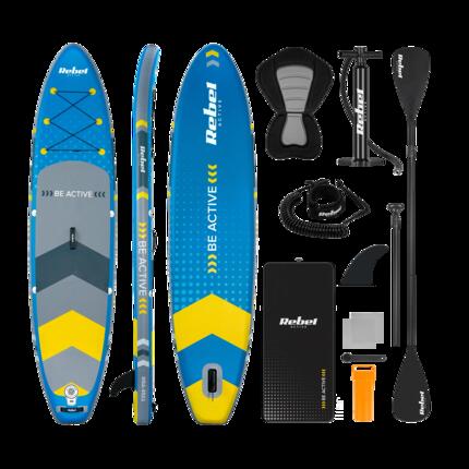 Deska SUP pompowana z siedziskiem do pływania 350 cm wiosło zestaw