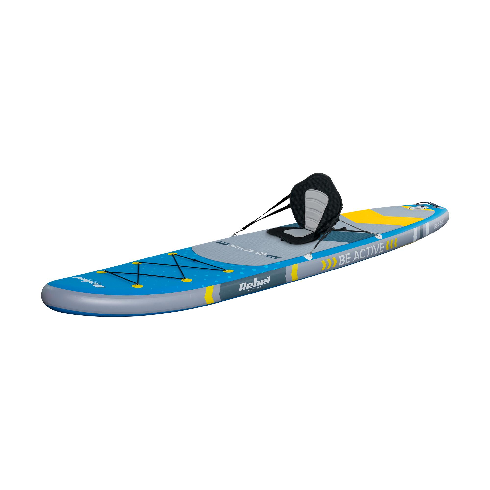 Deska SUP pompowana z siedziskiem do pływania 350 cm wiosło zestaw 3/7