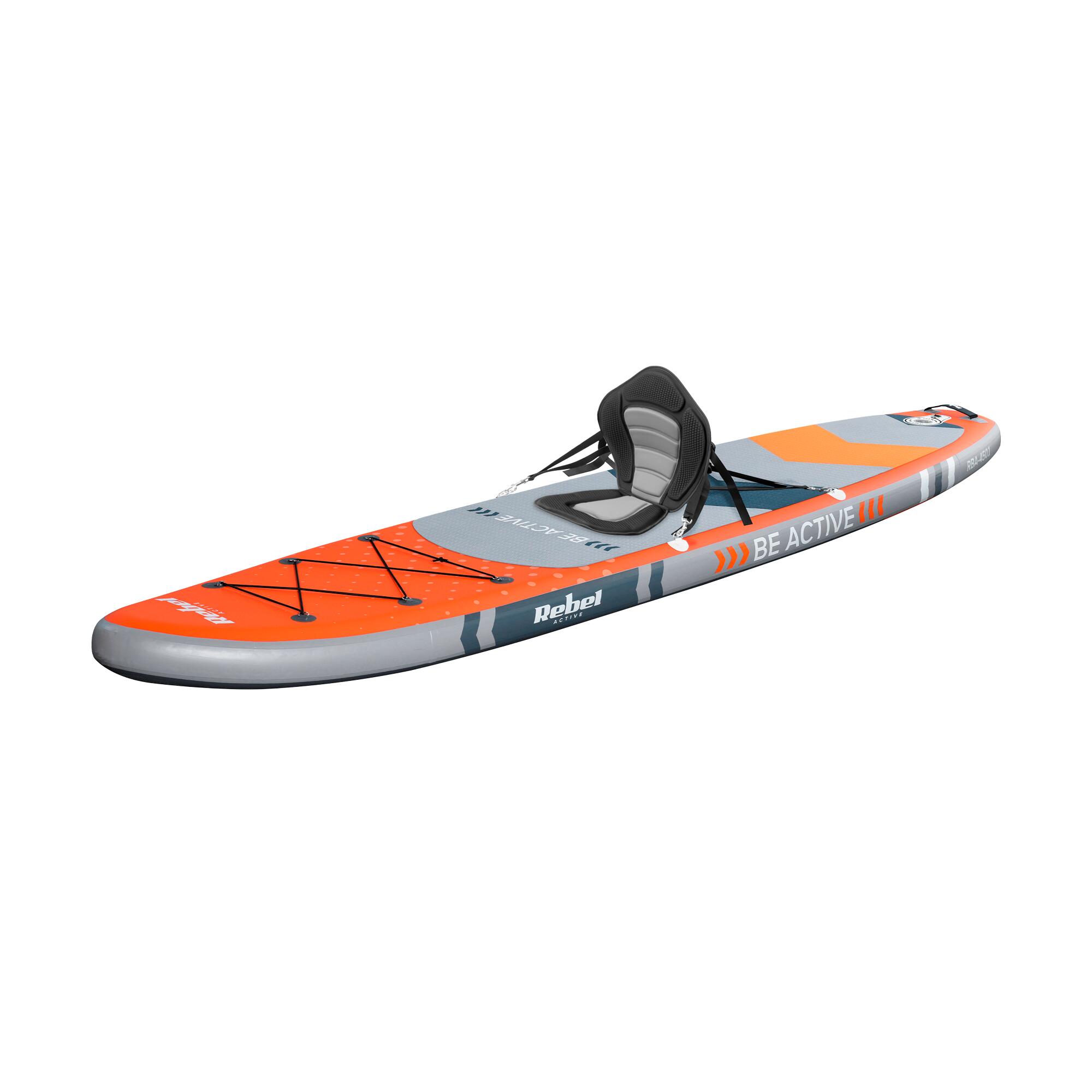 Deska SUP Rebel pompowana z siedziskiem do pływania 350 cm wiosło zestaw 3/7
