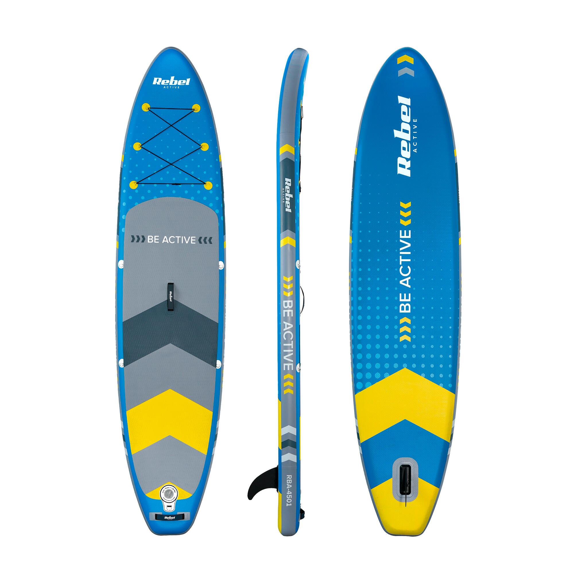 Deska SUP pompowana z siedziskiem do pływania 350 cm wiosło zestaw 2/7