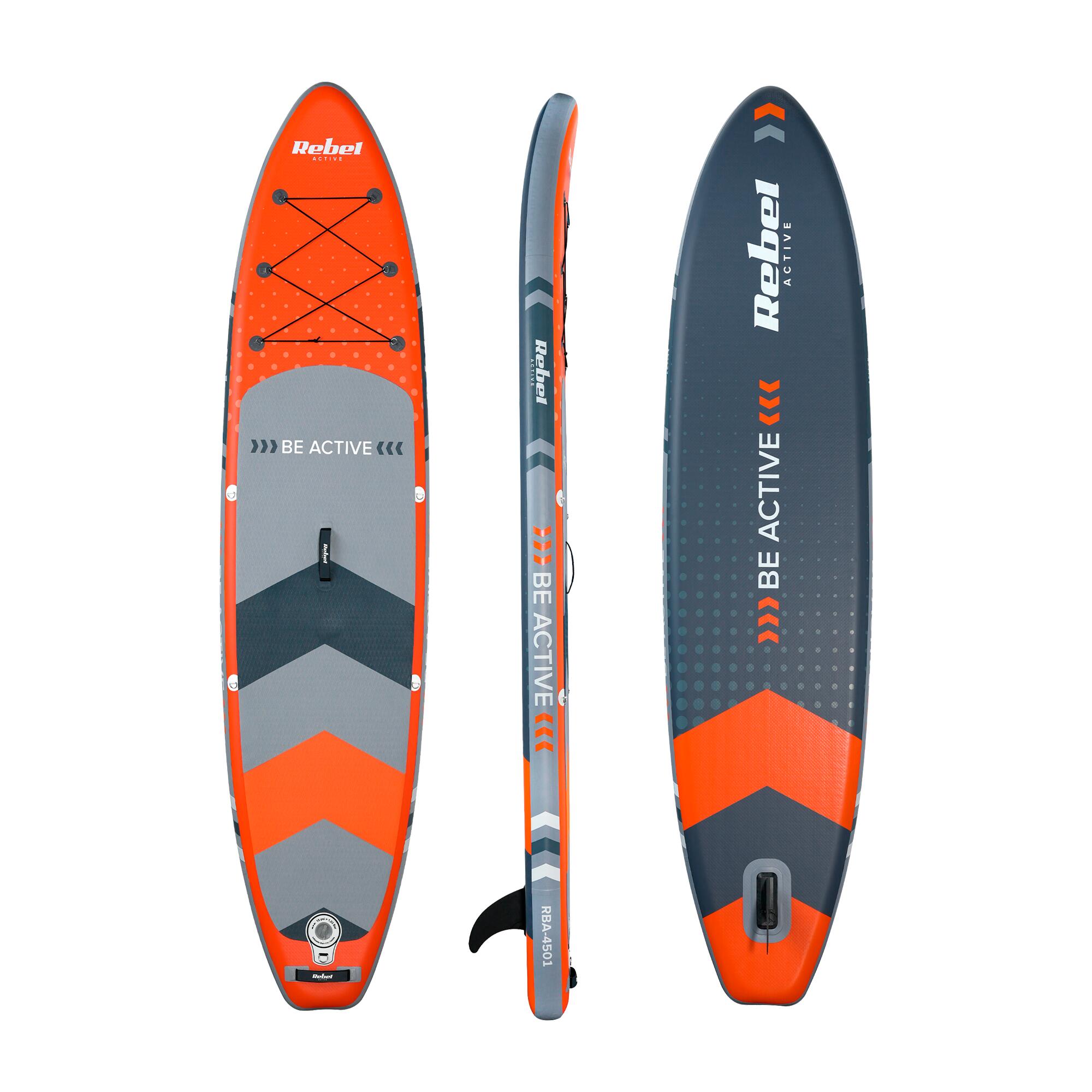 Deska SUP Rebel pompowana z siedziskiem do pływania 350 cm wiosło zestaw 2/7
