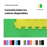 Tatami Puzzle EVA 1x1m 2cm - Pack de 16 Verde - Amarillo 7/7