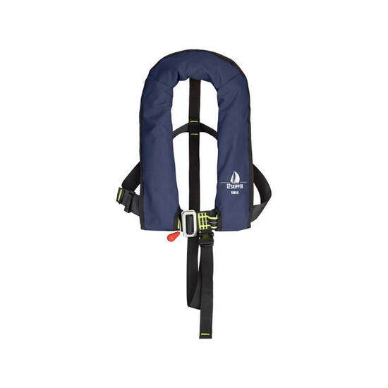Kinder-Automatikweste 150N ISO mit Harness, schwarz