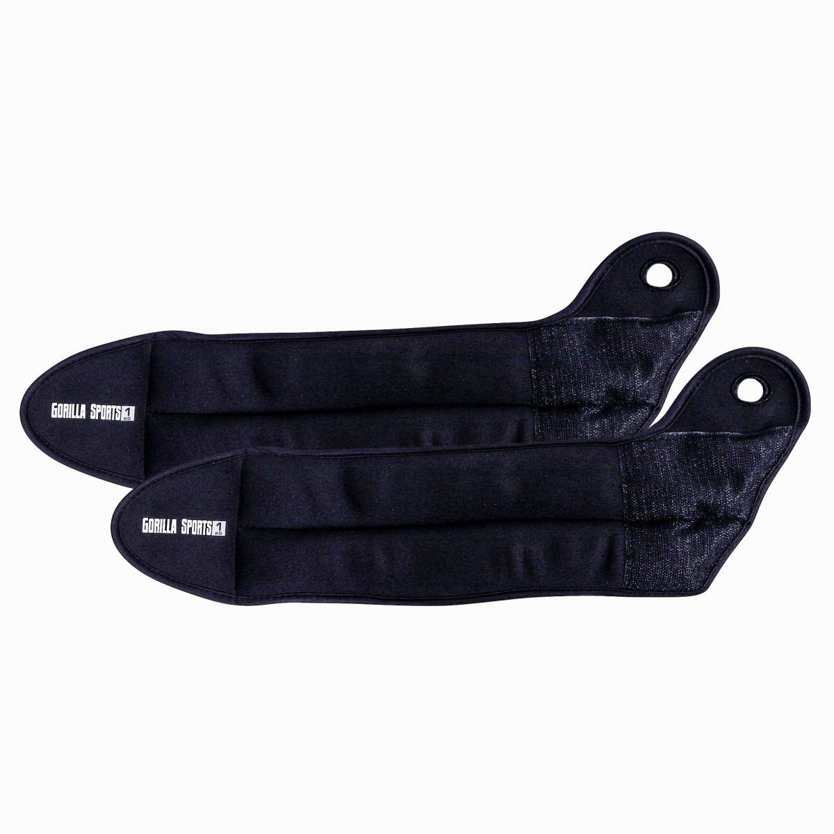 Par Muñequeras Tobilleras Lastre Gorilla Sports Negro 2/6
