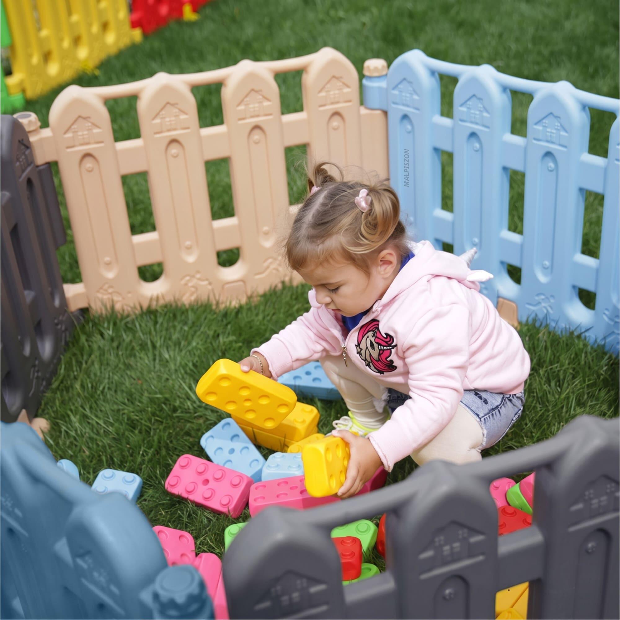 Recinzione modulare per bambini Primavera grigio-blu 6/7