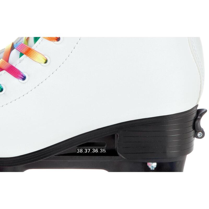 Patins de 4 rodas clássicos ajustável Raven Iris Branco