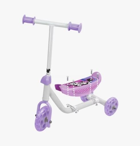 Patinete Infantil 3 Ruedas Minnie Puños Ergonómicos Base Antideslizante 2/3