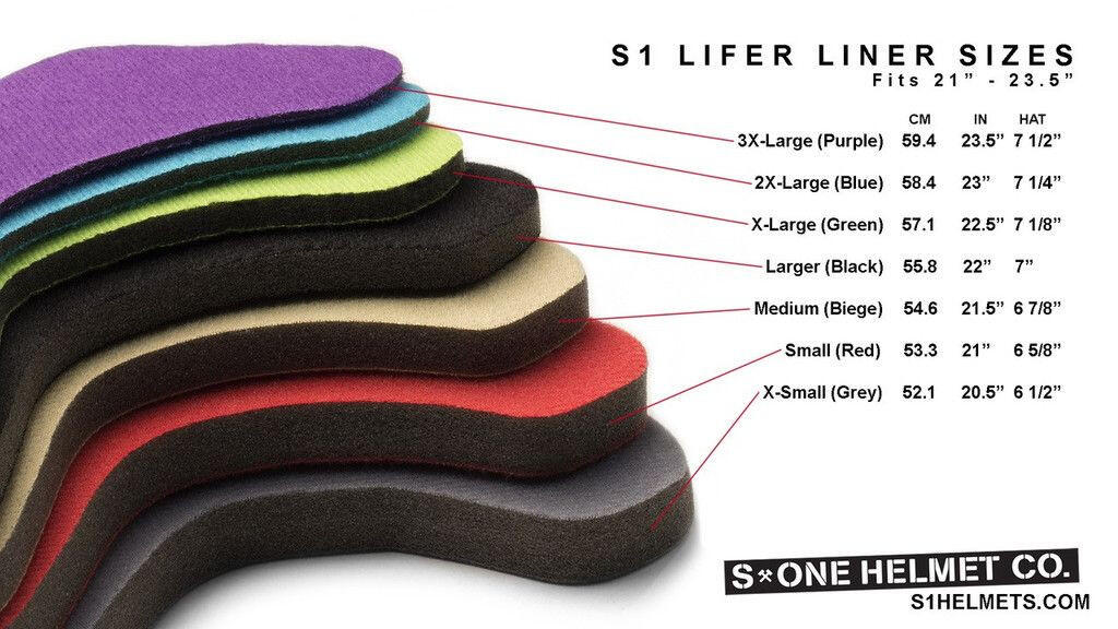 Вкладыши для подгонки шлема S-One Lifer, размер M, бежевые, 10 мм — фото 2