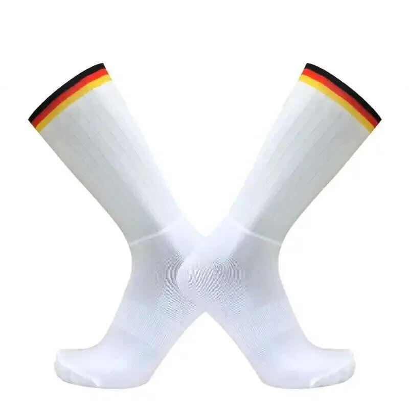 Cycling socks Germany Aero yellow red black