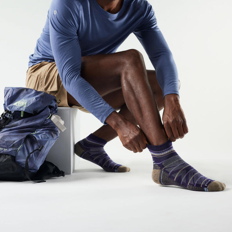 Șosete Merino hiking Smartwool Hike Pattern - albastru Nightfall Blue | Ankle |…
