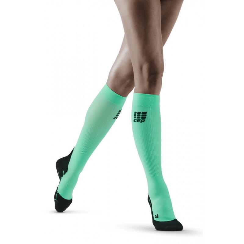Sosete de compresie pentru femei Women Running socks - verde deschis negru jump…