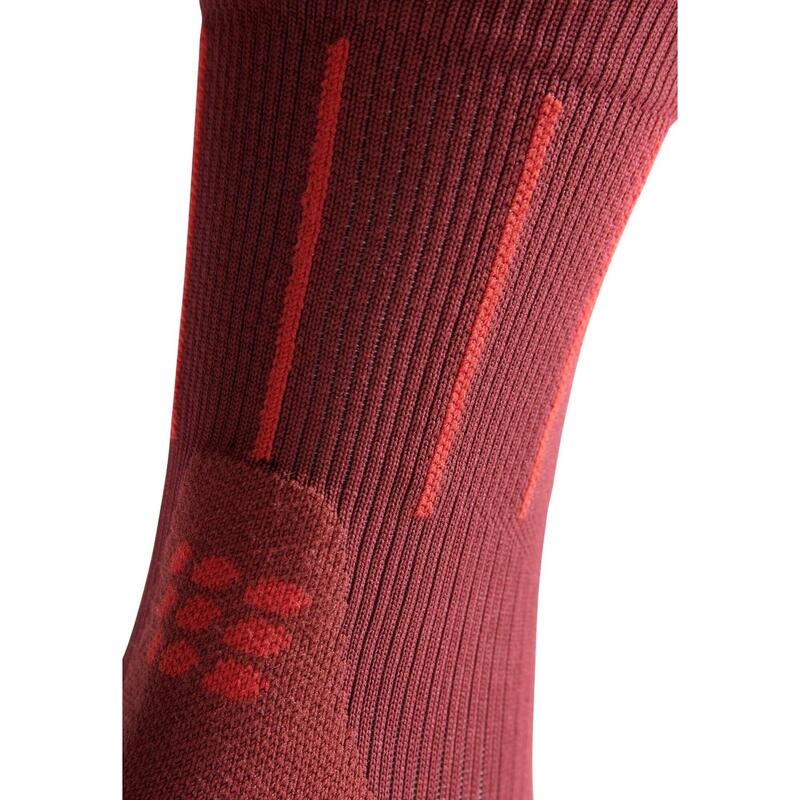 Sosete compresie medii - pinstripe socks running mid cut - red