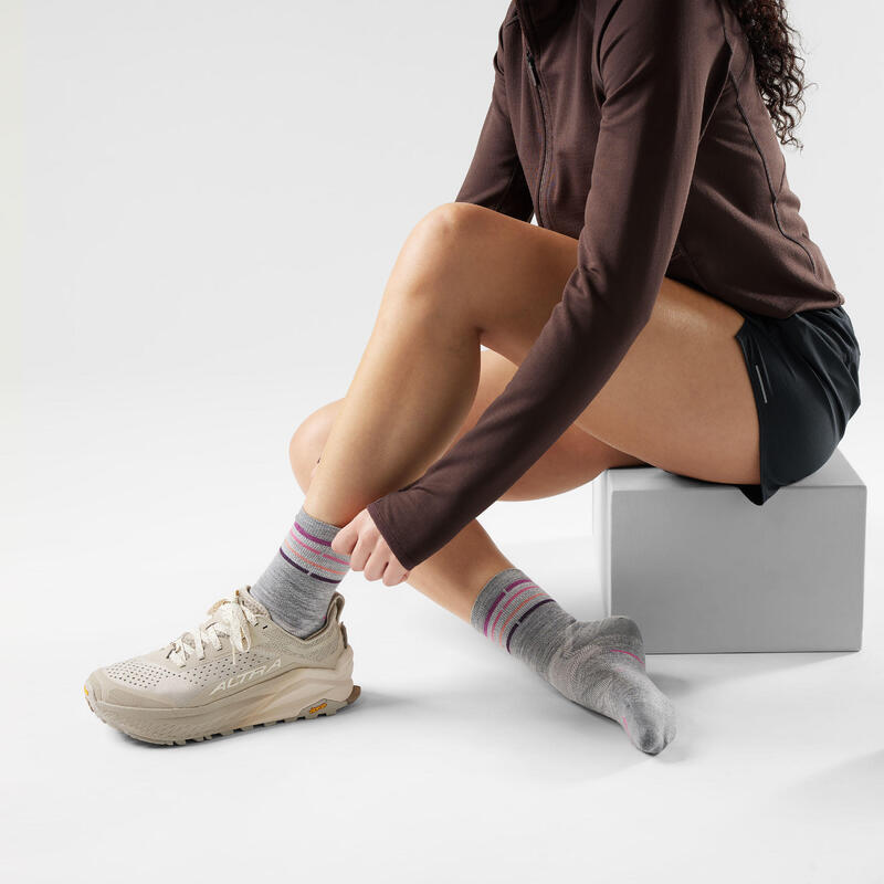 Șosete Merino alergare Smartwool Run Zero Cushion - gri Light Gray | Mid Crew |…