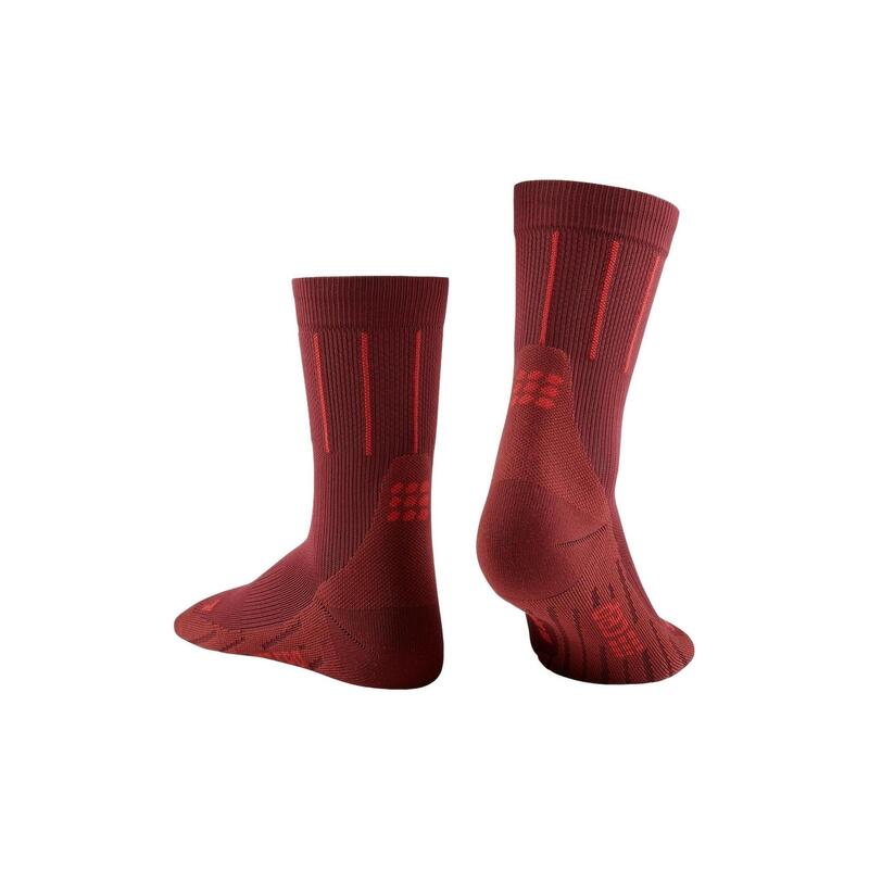 Sosete compresie medii - pinstripe socks running mid cut - red