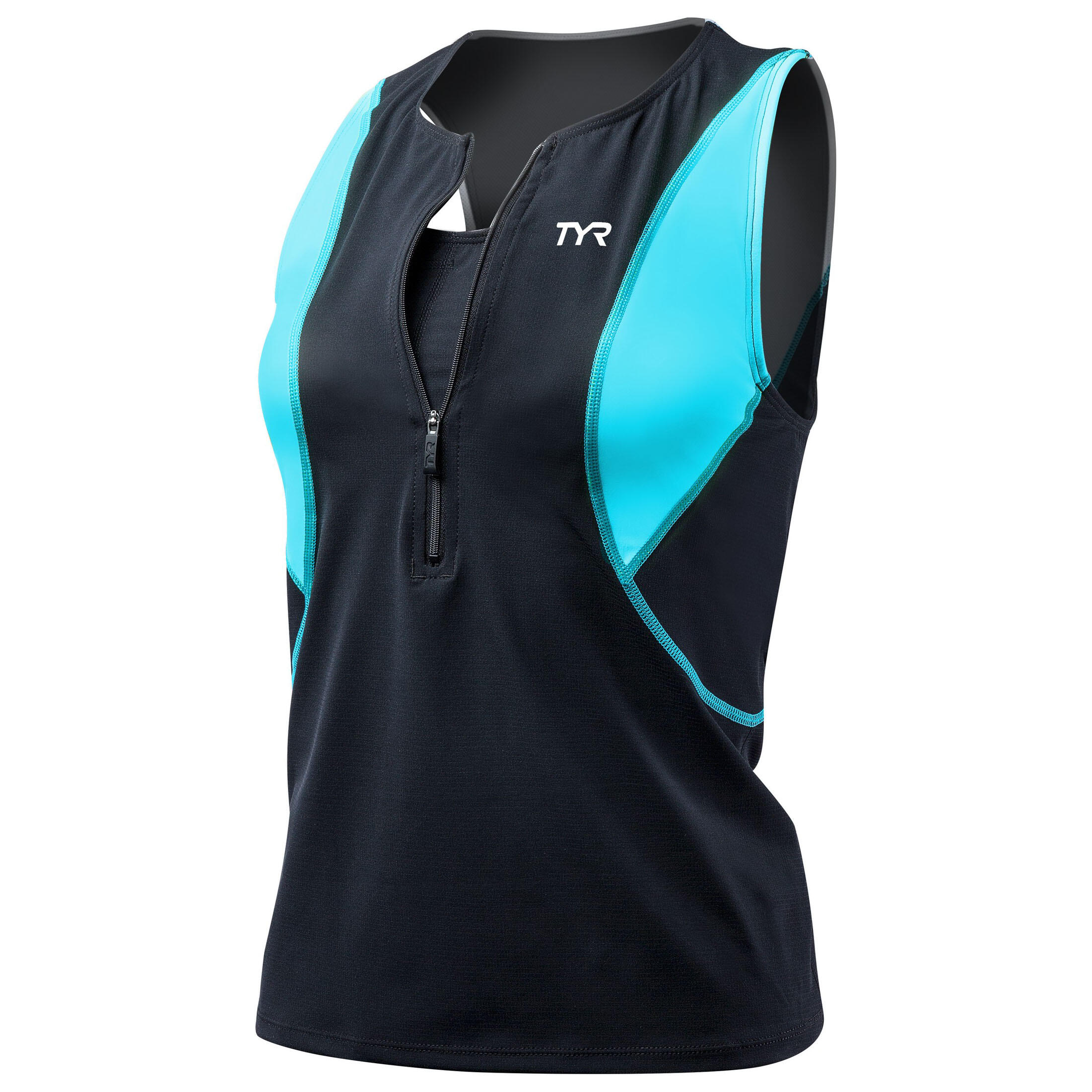 Competitor Loose Singlet top triatlon cu bustiera negru-albastru