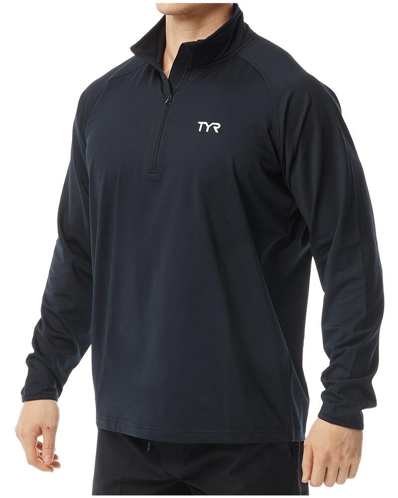 Bluza cu maneca lunga tehnica - ALINC1/4ZIP - negru