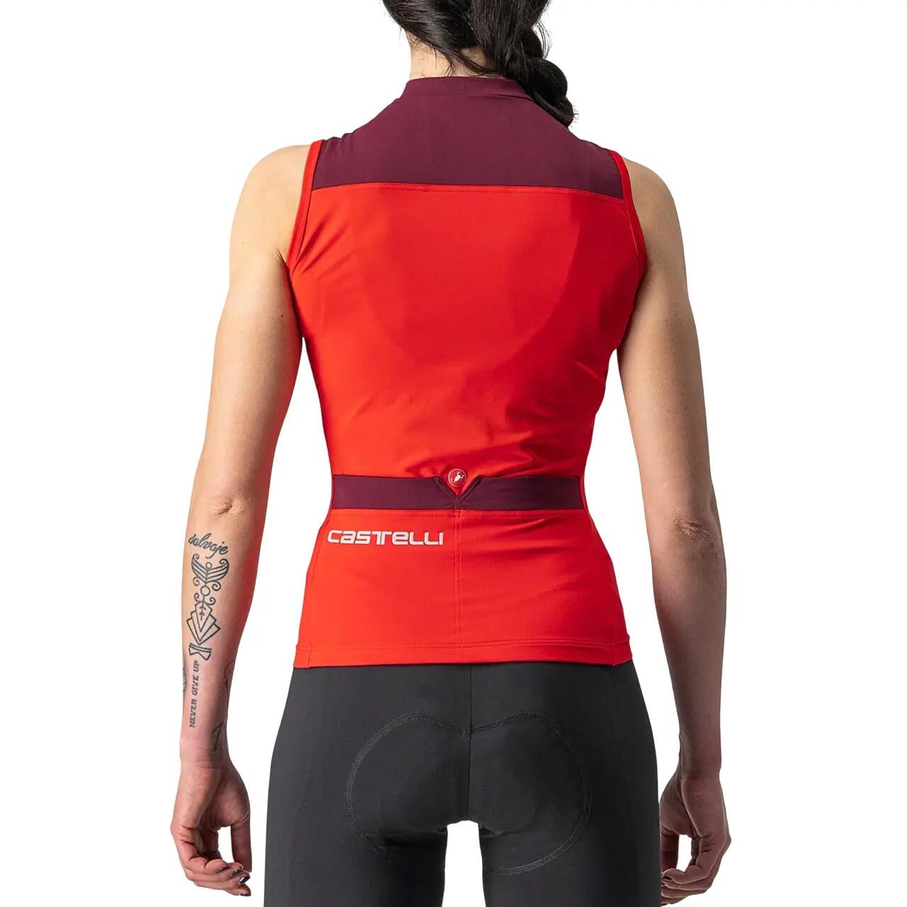Tricou pentru ciclism fara maneci pentru femei Solaris sleeveless jersey - rosu… 3/4