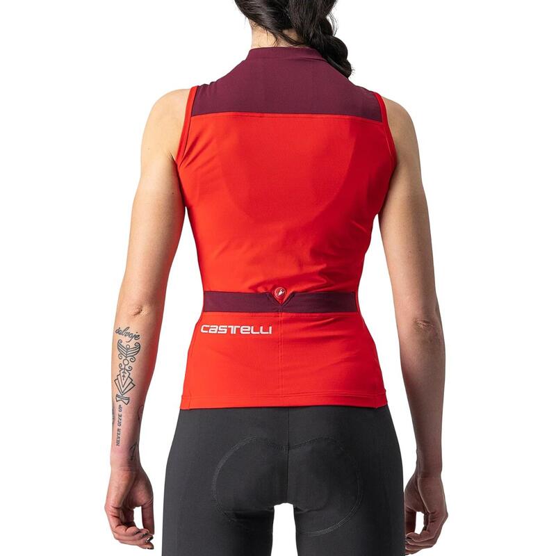 Tricou pentru ciclism fara maneci pentru femei Solaris sleeveless jersey - rosu…