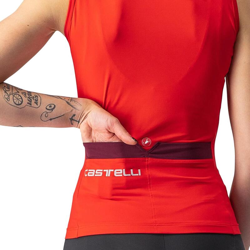 Tricou pentru ciclism fara maneci pentru femei Solaris sleeveless jersey - rosu…