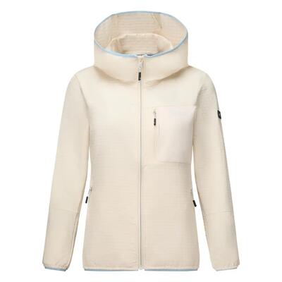 Dames kemilia fleece met capuchon en volledige ritssluiting