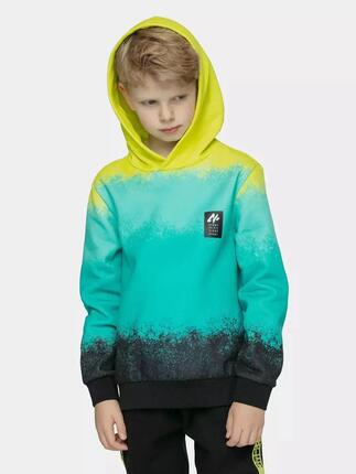 Bluza chłopięca bawełniana z kapturem 4F 4FJWSS26TSWSM3184