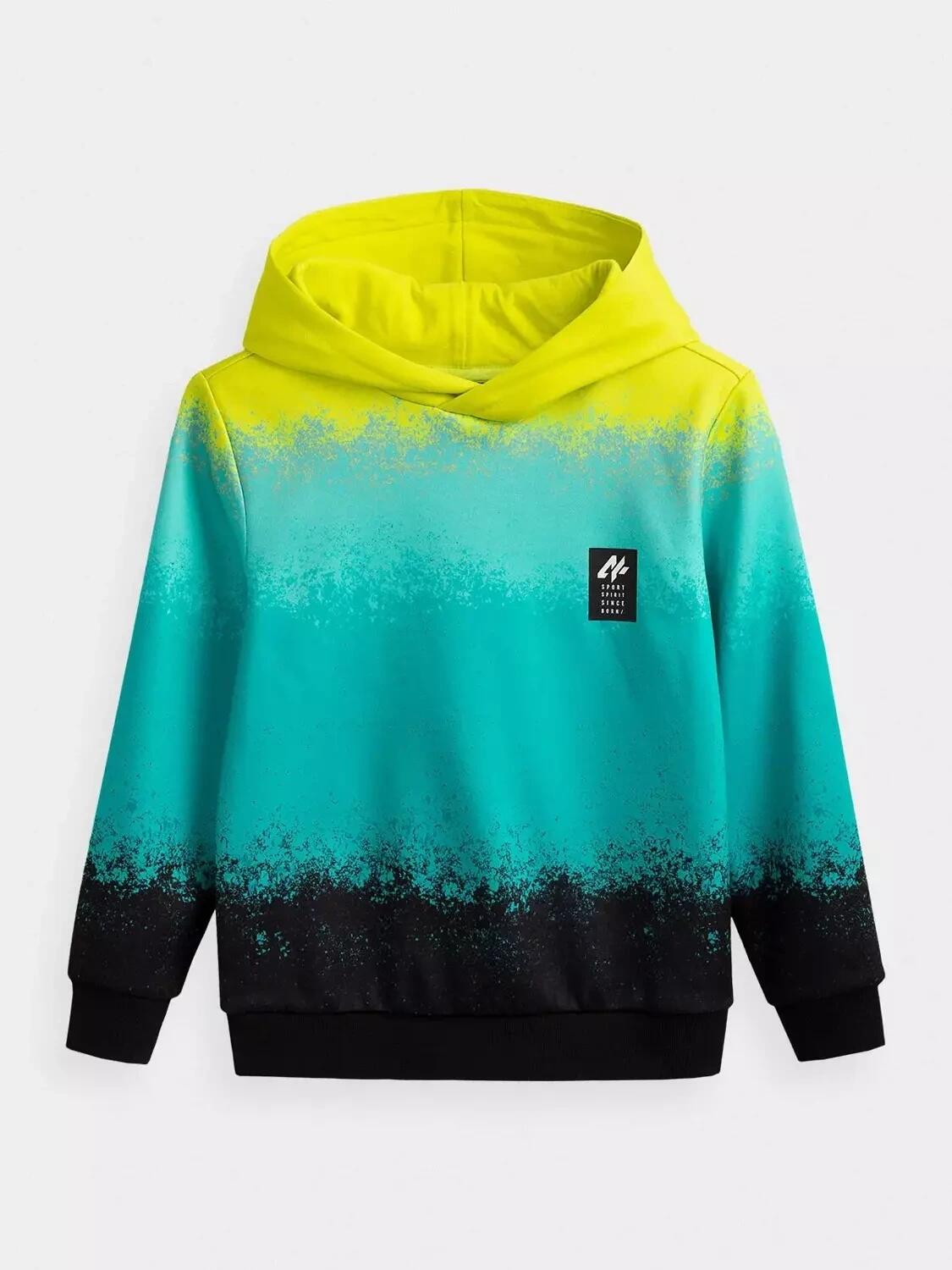 Bluza chłopięca bawełniana z kapturem 4F 4FJWSS26TSWSM3184 3/4