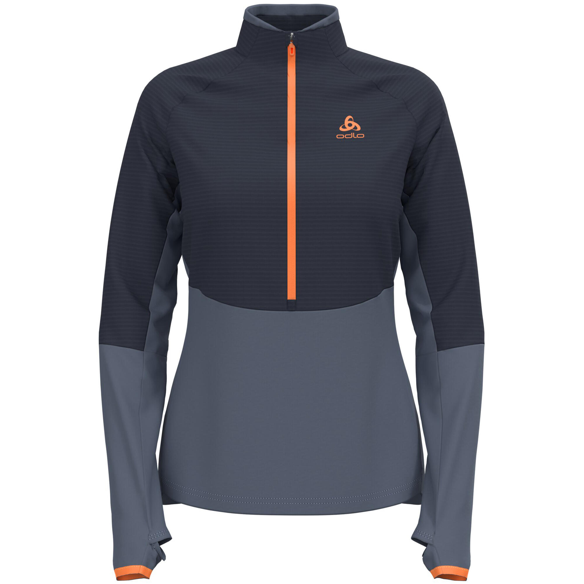 Bluza z półgolfem narciarska damska Odlo DESCENT CW 200 SL 1/2