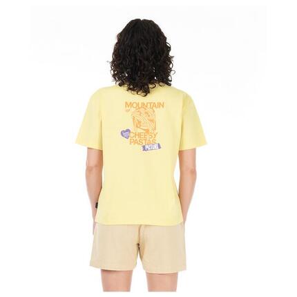 T-shirt - lifestyle - femme - coton bio - castura - jaune