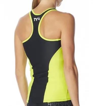 Maiou triatlon - Tri Tank Comp W - negru lime 4/4