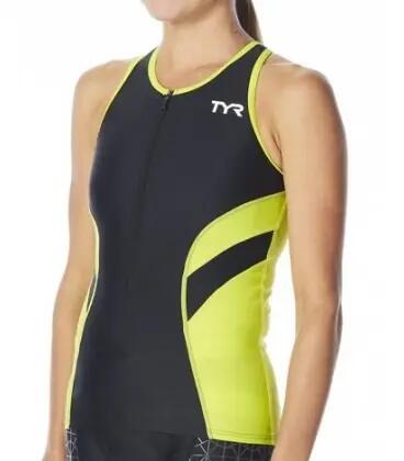 Maiou triatlon - Tri Tank Comp W - negru lime 3/4