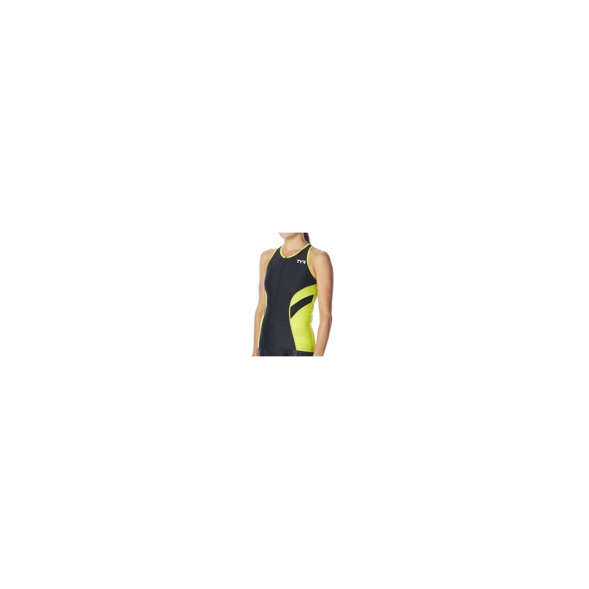 Maiou triatlon - Tri Tank Comp W - negru lime