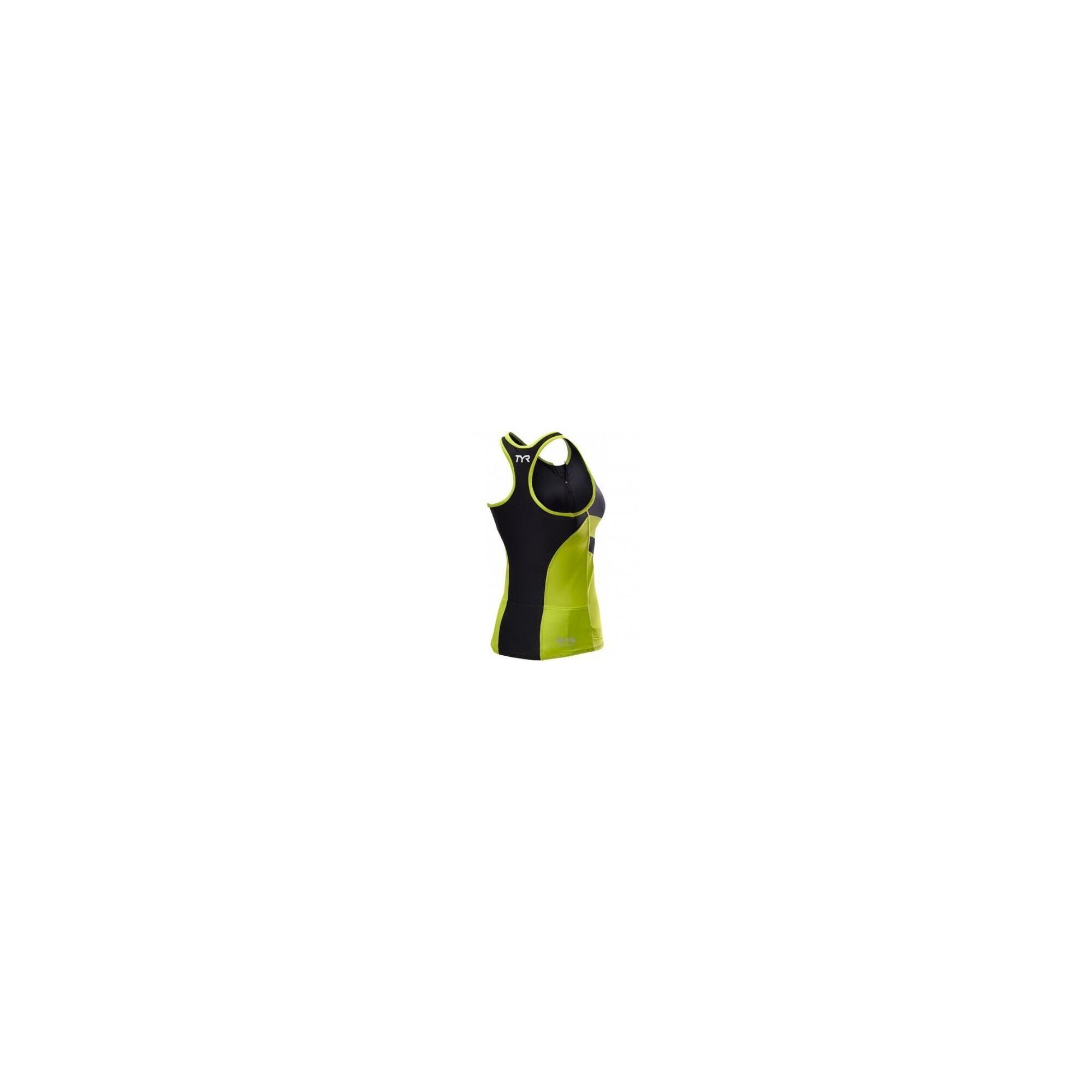 Maiou triatlon - Tri Tank Comp W - negru lime