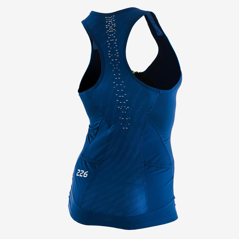 226 Perform Top Sleeveless - top femei pentru triatlon - albastru