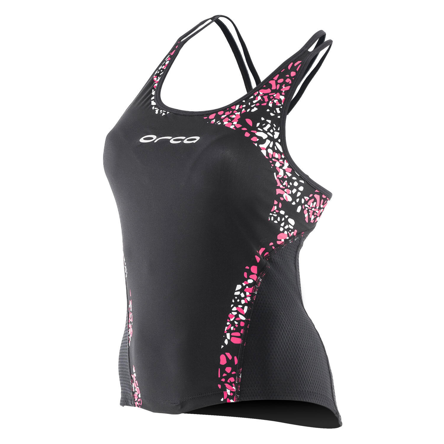 226 Singlet maiou W negru-roz