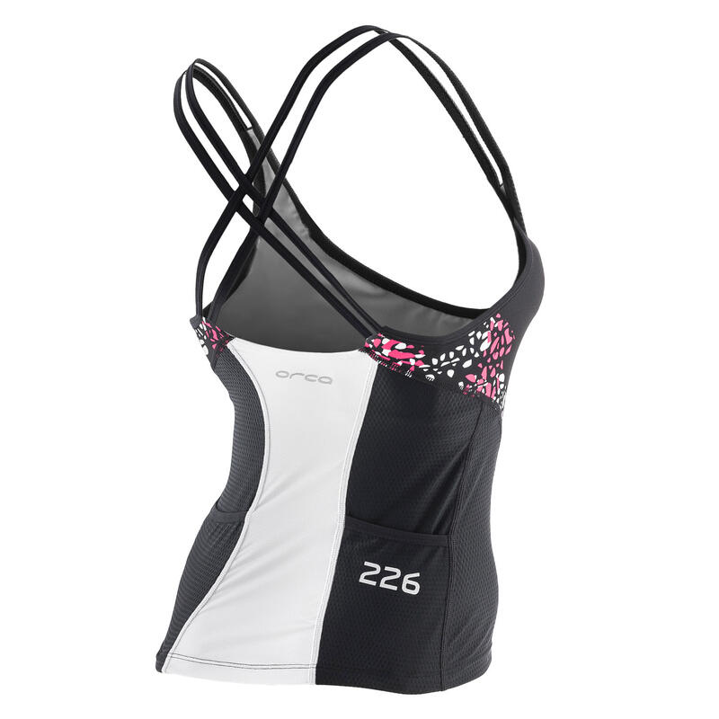 226 Singlet maiou W negru-roz