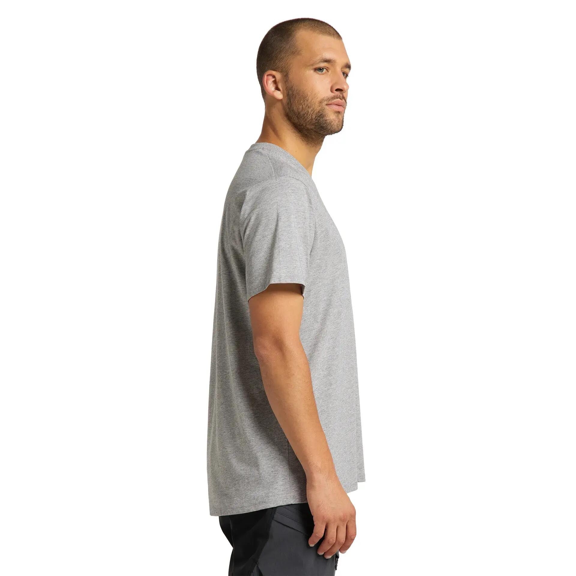 Haglofs - Tricou casual bumbac barbati Camp Tee - gri solid melaj 2/5