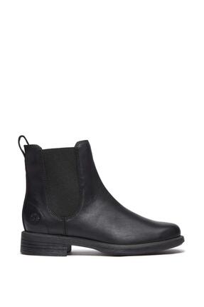 Botte - femme - Chelsea mid en cuir pleine fleur - marron