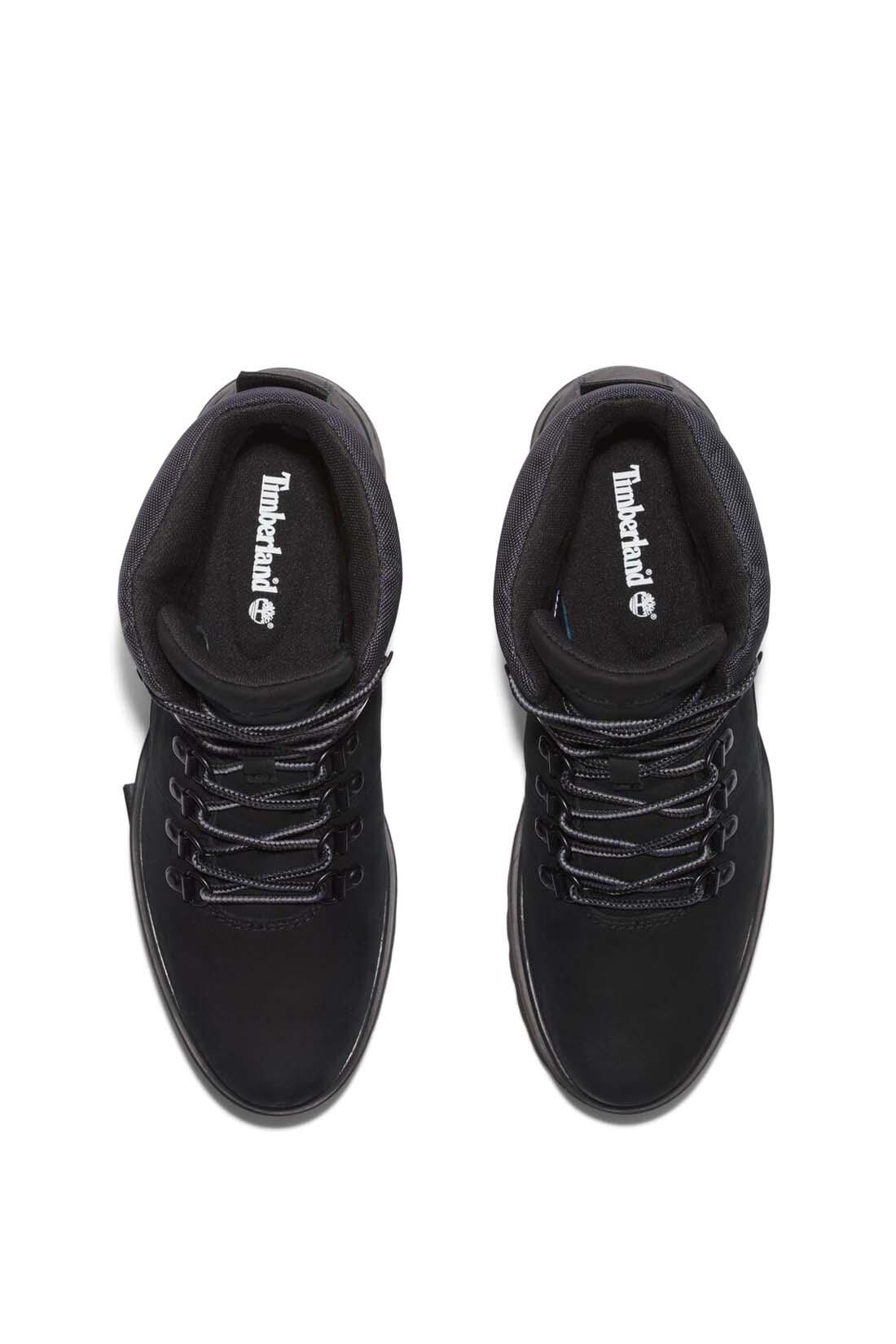Botte femme - cuir velours, lacets - Carnaby Cool - noir 4/5