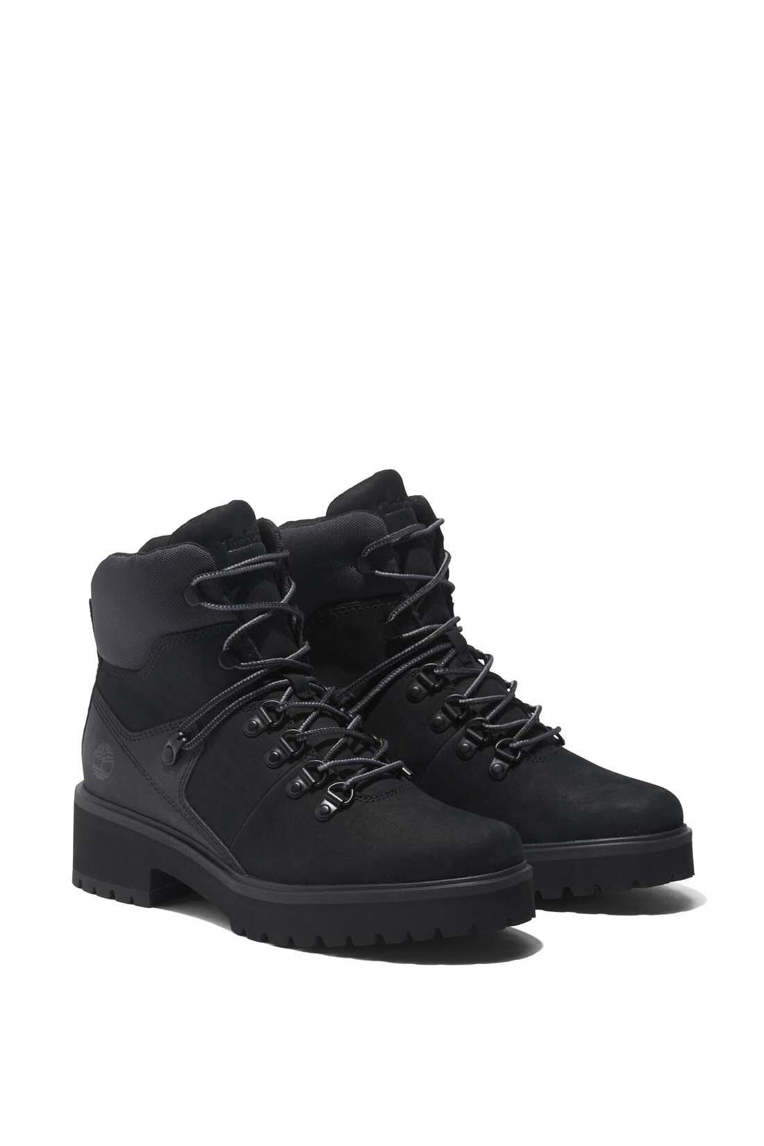 Botte femme - cuir velours, lacets - Carnaby Cool - noir 2/5