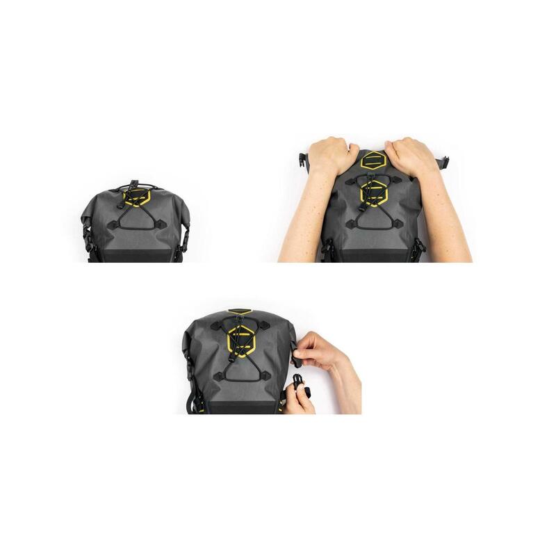 Geanta bicicleta cu prindere sub sa, Expedition Saddle Pack 17 litri - gri negr…