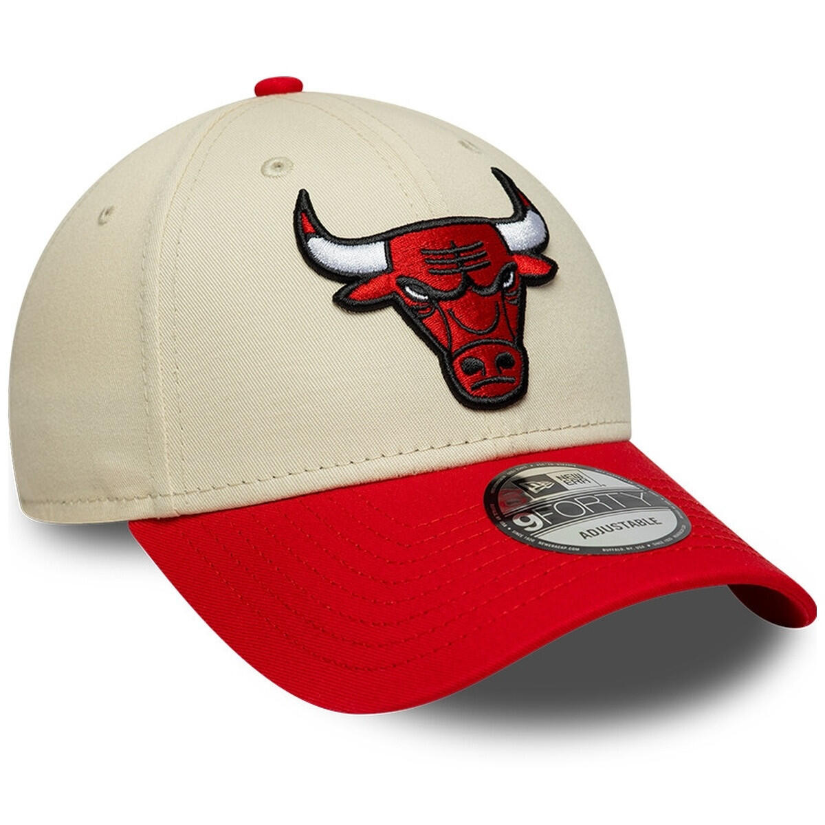 New Era 9FORTY Cap NBA Chicago Bulls Colourblock beige/red 3/5