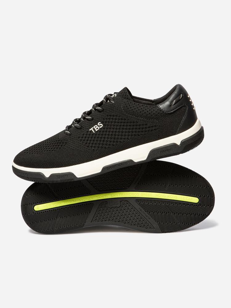 Tennis toile - Tennis - Homme - Lacets, Talon 35 mm - GUEKNIT Noir 4/5