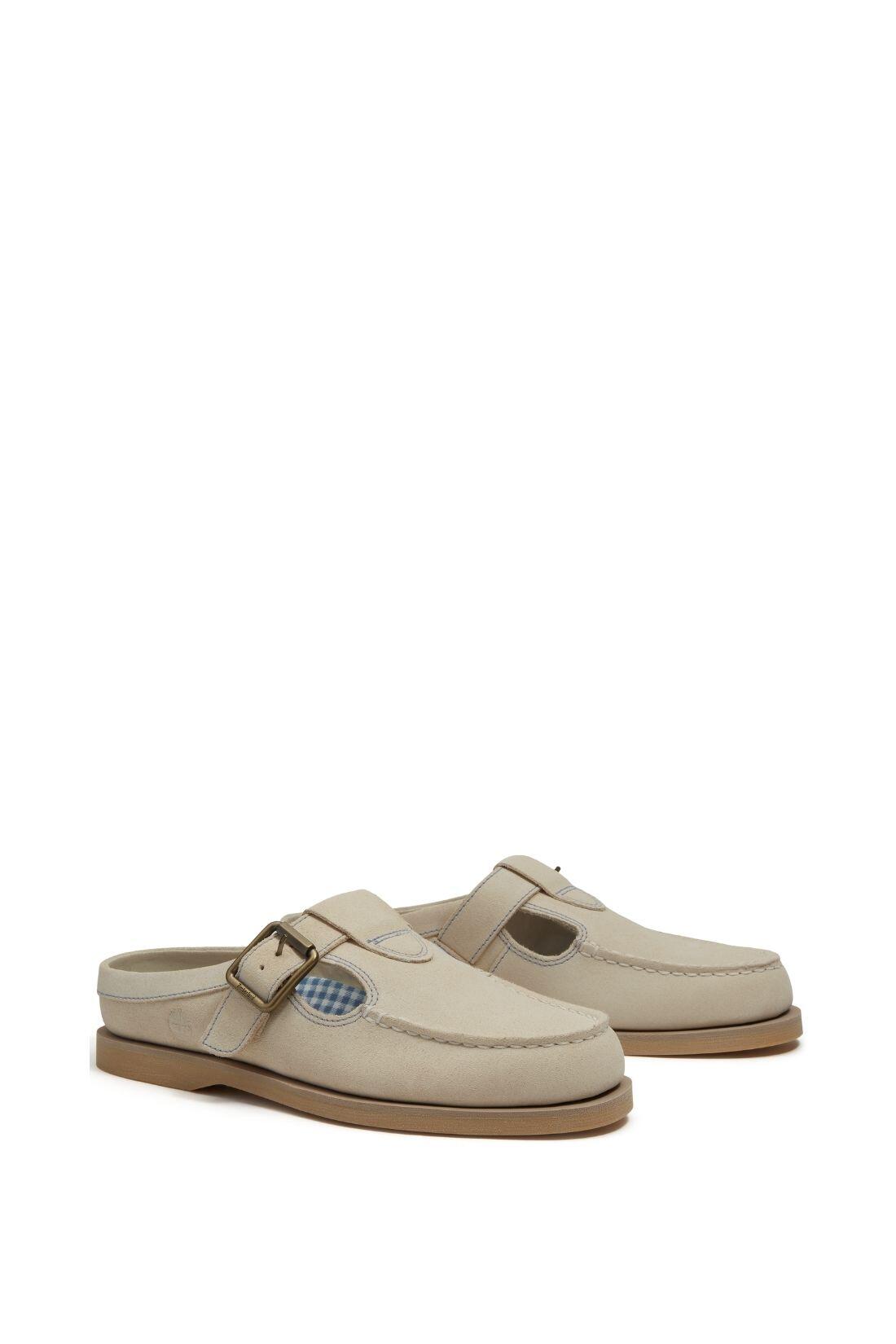 Loafers van boot - dames - volle nerfleer, verstelbare gesp - Classic - zand 2/5