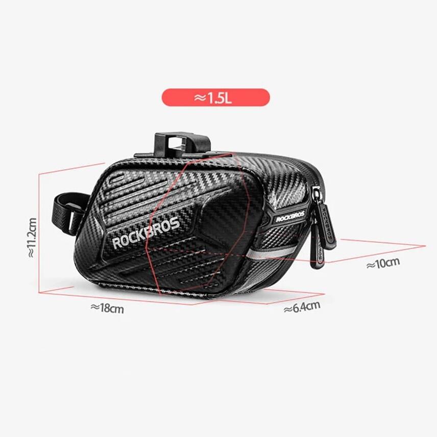 Torba pod siodełko rowerowe Rockbros B59 wodoodporna 1,5l 2/4