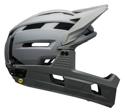 BELL Super Air R MIPS — Casco con Mentoniera Rimovibile Grigio L