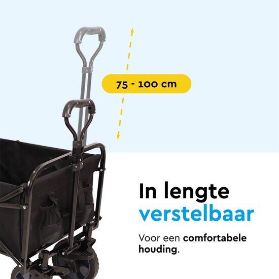 BRASQ Bolderkar Opvouwbaar - 100 Liter - 80 KG Draagkracht - Zwart 8/11