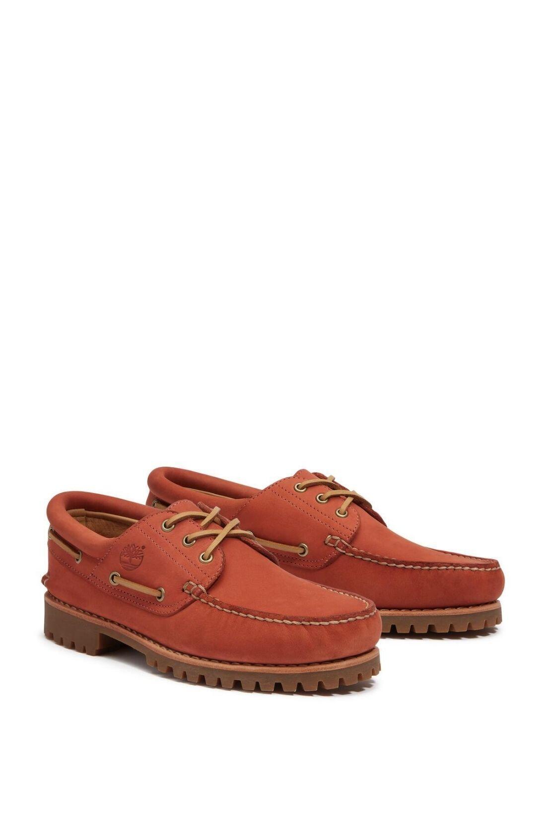 Chaussure bateau - homme - nubuck cousu main - saumon rose 2/2