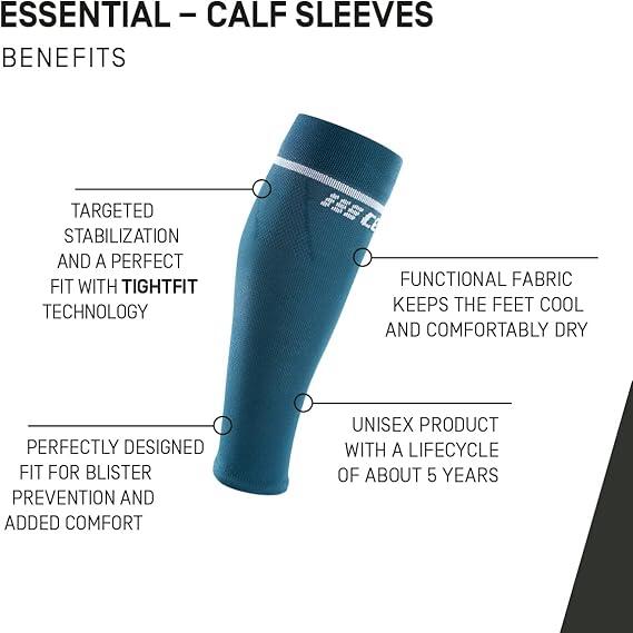 Jambiere compresie gamba - Essential Calf Sleeves - Albastru aerobic air