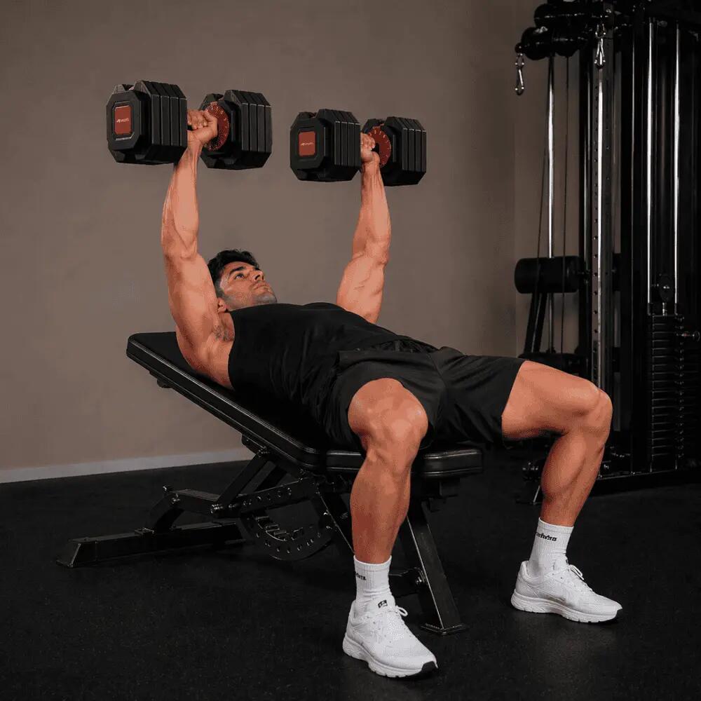 Verstelbare Dumbbells 25kg Rood 7/7