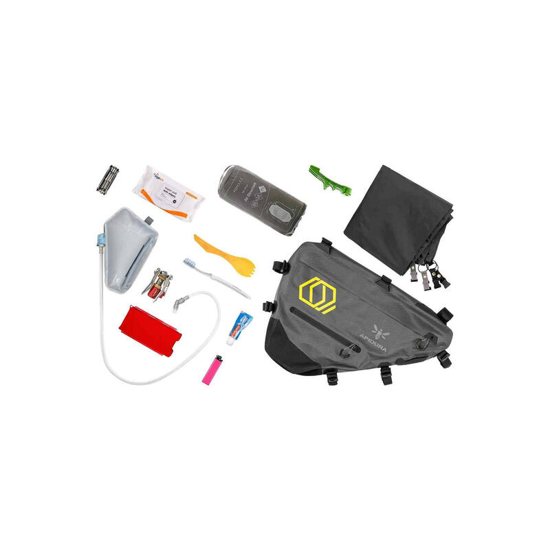 Geanta cadru bicicleta Expedition Full Frame Pack 6 litri - gri negru galben